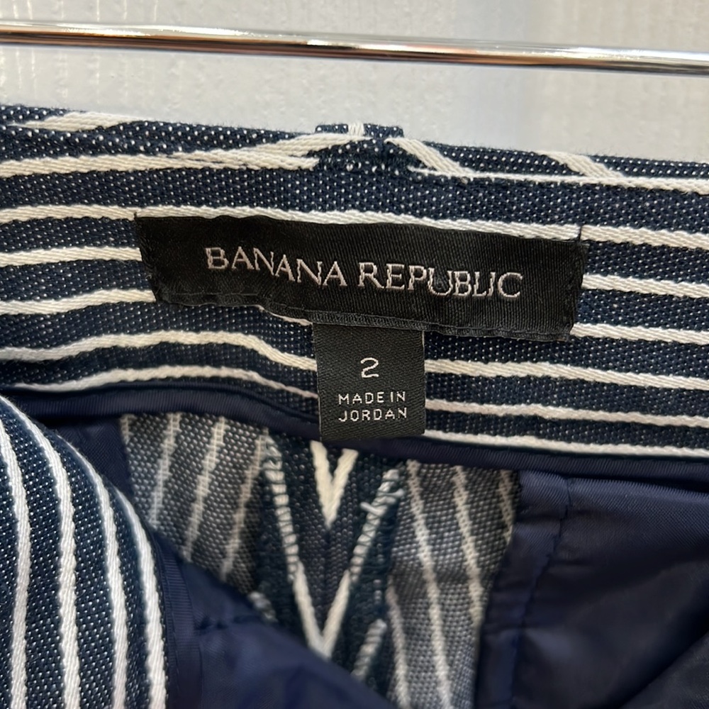 Banana Republic “Sloan” Blue and White Striped Dress Pant, size 2 - Picture 11 of 12